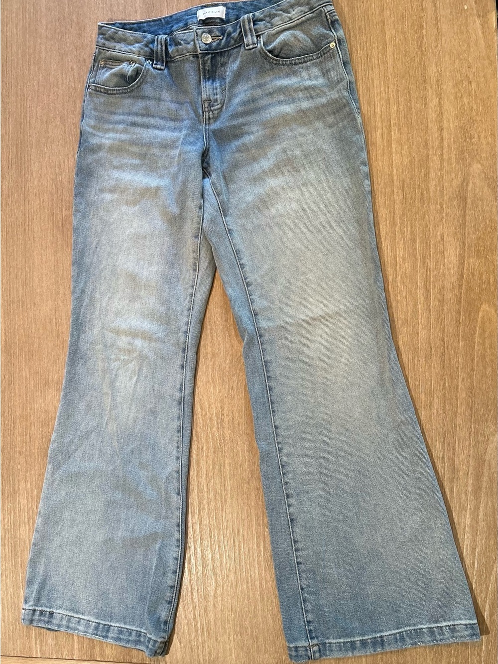 PacSun Charlie Baggy Boot Jeans Size 27 Faded Blue Low Rise Y2K Flare